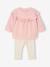 Ruffled Sweatshirt + Leggings Combo for Babies rose 
