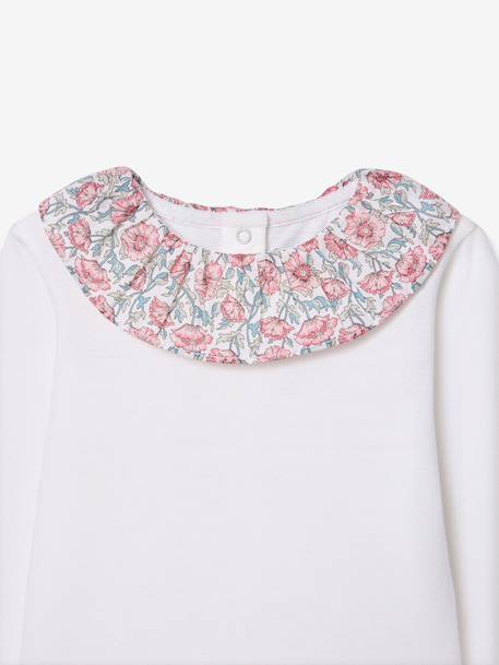 Floral long-sleeved T-shirt baby girl´s light pink 