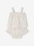 Set of top and knickers for baby girls ecru 