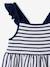 Girl's sleeveless dress navy blue+old rose 