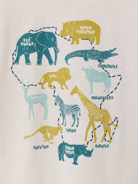 Boy's short-sleeved t-shirt ecru 