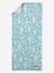 Beach / Bath Towel with Recycled Cotton mauve+mint green+printed blue 