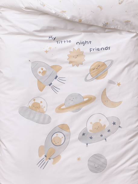 Duvet cover and pillowcase bedding set ecru 
