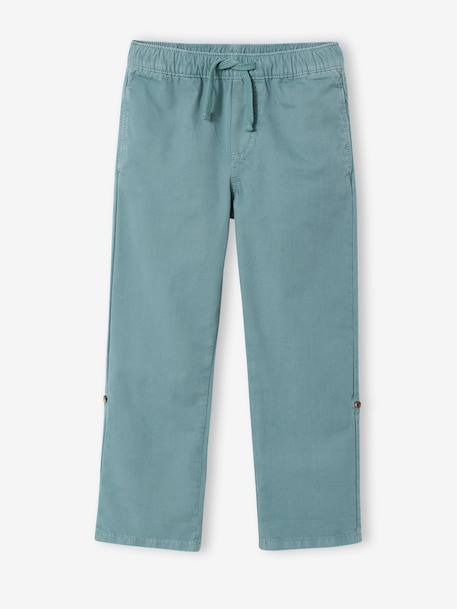 Turn-up trouser for boys emerald green 