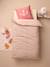 Duvet cover and pillowcase bedding set coral 