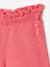 Fancy Knit T-Shirt & Shorts Set for Girls ecru+rose 