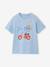 Boy's short-sleeved t-shirt anthracite+sky blue 