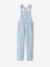 Girl's fine striped dungaree striped blue 
