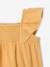 Baby girl sleepsuit in organic cotton aqua green+mustard 