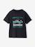 Boy's short-sleeved t-shirt anthracite+sky blue 