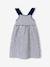 Girl's sleeveless dress navy blue+old rose 