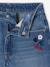 Embroidered floral denim shorts light blue+medium blue 