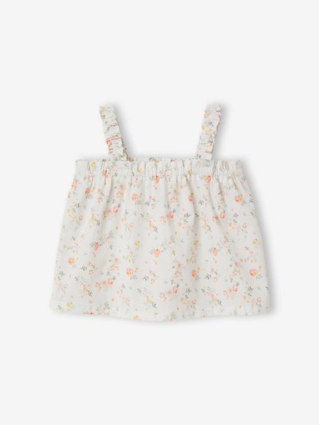 Set of top and knickers for baby girls ecru 