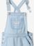 Girl's fine striped dungaree striped blue 