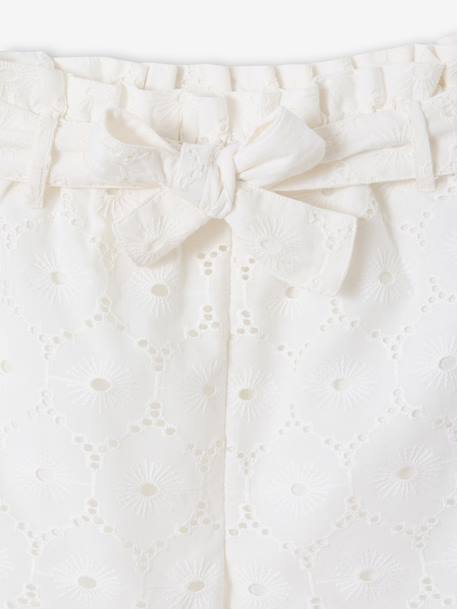 Set of 2 shorts for girls Ella Happy Time white 