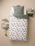 Duvet cover and pillowcase bedding set printed white 