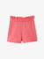 Fancy Knit T-Shirt & Shorts Set for Girls ecru+rose 