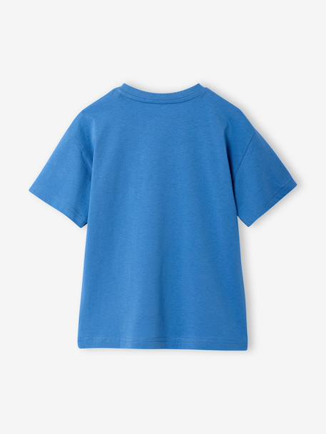 Boy's short-sleeved printed t-shirt medium blue 