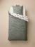 Duvet cover and pillowcase bedding set printed white 