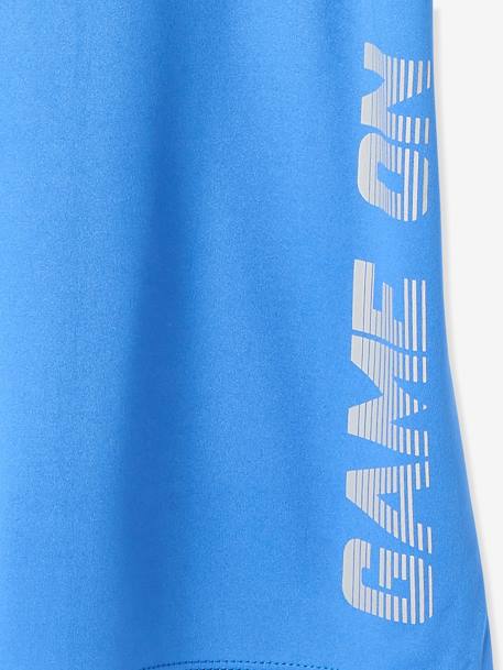 Sports T-Shirt for Boys, in Techno Fabric Dark Blue 