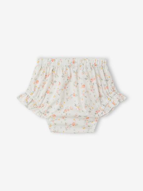 Set of top and knickers for baby girls ecru 
