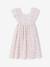 Cotton Gauze Occasion Wear Dress with Broderie Anglaise Sleeves, for Girls pale pink 