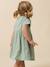 Short cotton gauze dress sage green 