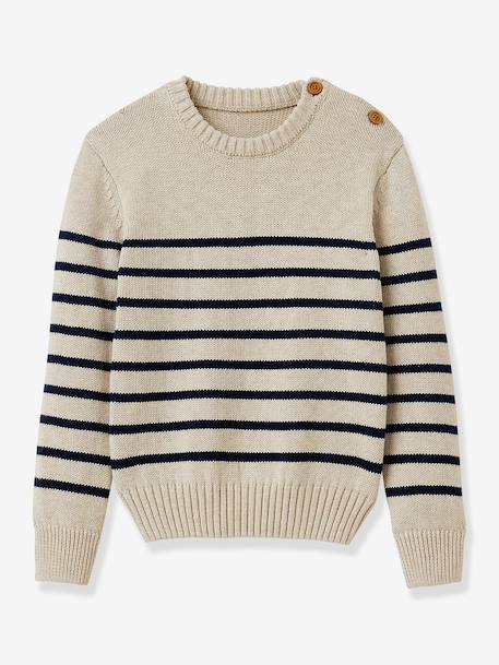 Striped jumper for boys striped blue 