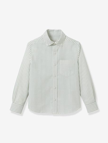 Striped long shirt green 