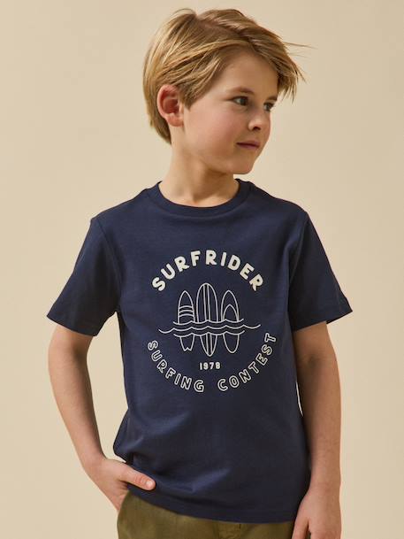 Short-sleeved T-shirt for kids navy blue 