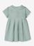 Short cotton gauze dress sage green 