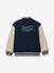 Teddy jacket in college style navy blue 