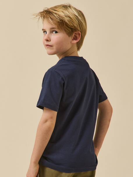 Short-sleeved T-shirt for kids navy blue 