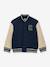 Teddy jacket in college style navy blue 