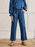 Denim trouser with belt brut denim 