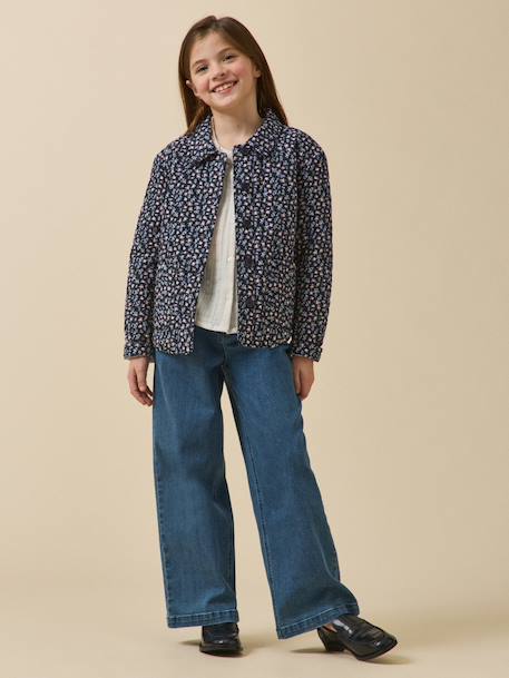 Flowered jacket blue 
