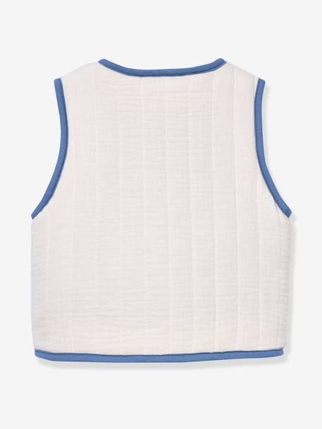 Sherpa baby sleeveless cardigan ecru 