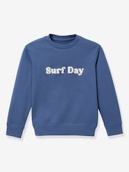 Boys-Cardigans, Jumpers & Sweatshirts-Sweatshirts & Hoodies-Sweatshirt with slogan in organic cotton 