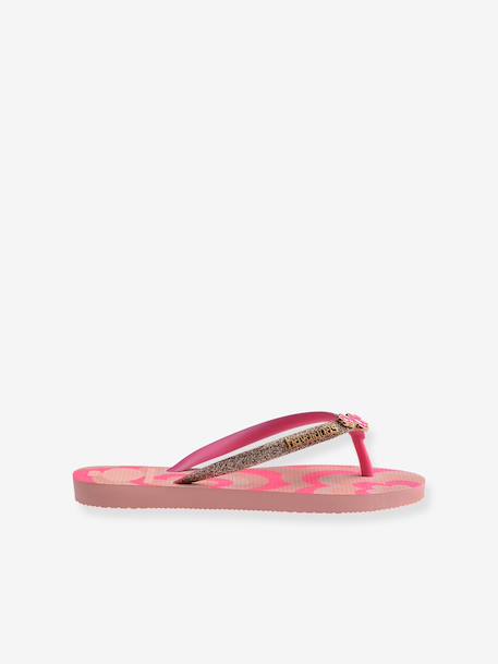 Glitter flip-flops rose 