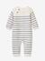 Striped sleepsuit for babies navy blue 