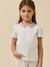 T-shirt with fancy collar in organic cotton light pink 