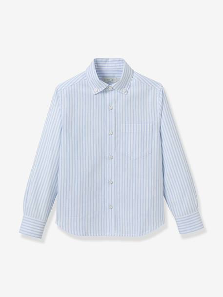 Striped long-sleeved shirt striped blue 