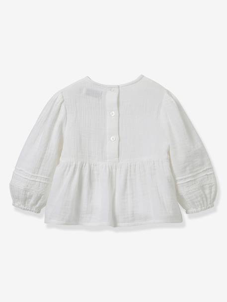 Cotton muslin blouse white 