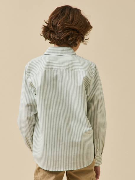 Striped long shirt green 