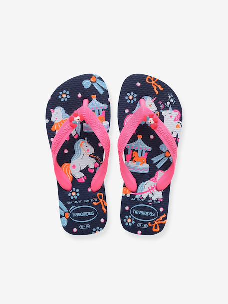 Fancy flip-flops for children navy blue 