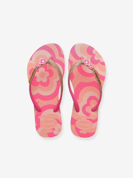 Glitter flip-flops rose 