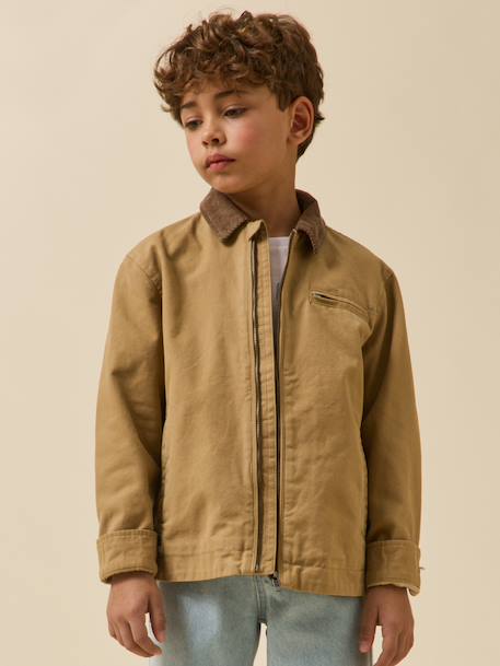 Twill jacket caramel 
