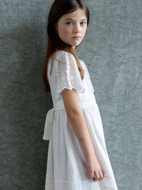 Girl's long dress white 
