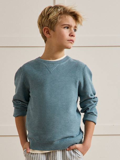 Soft boy's sweatshirt jumper slate blue 