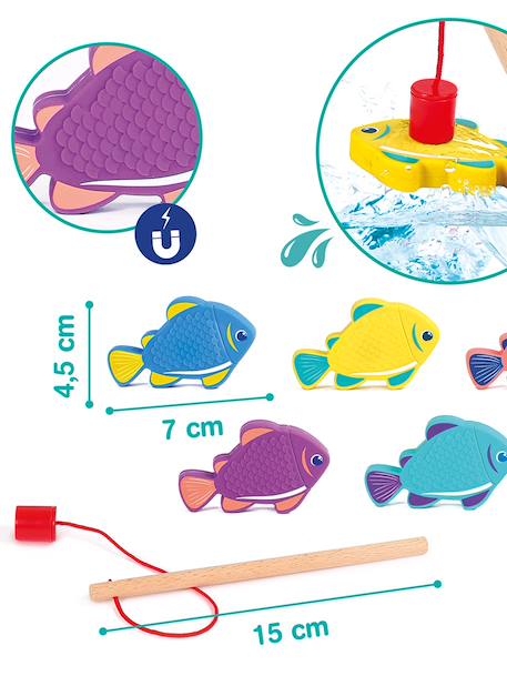 Magnetic fishing game for the bath multicoloured 